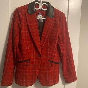 Plaid Wool Blazer